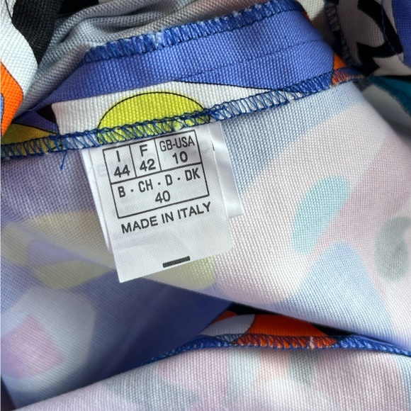 Emilio Pucci Blue and Pink Abstract A-Line Skirt - Picture 13 of 16